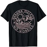 Disney The Lion King Hakuna Matata No Worries Outline Logo T-Shirt
