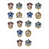 Playhouse Harry Potter Mini Hogwarts House Crests Pack of Three Perforated Sticker Half-Sheets - 1 Pack