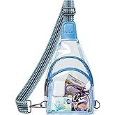 LATMAP Clear bags Stadium Approved Crossbody Sling Bag Fanny Pack Backpack Purses for Women Men Belt bag for stadium events