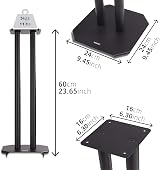 Duronic SPS1022 Floor Speaker Stand Pair Hifi Bluetooth Loudspeaker 60cm Medium view 2