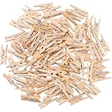 DECORA Sturdy 1 Inch Mini Wooden Craft Clothespins 100pcs