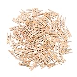 DECORA Sturdy 1 Inch Mini Wooden Craft Clothespins