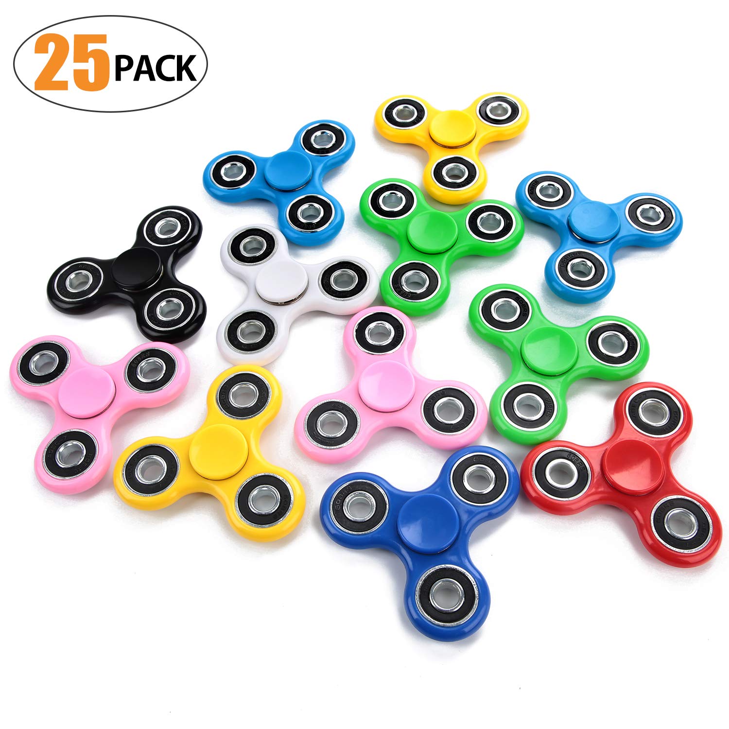 SCIONE Fidget Spinners, Bulk Toys 25 Pack Fidget Spinners Gifts for Adults and Kids, Prize for Kids Classroom,Party Favors for Kids ,Stress Anxiety ADHD Relief Fidgets Toy, Finger Hand Spinner Toys