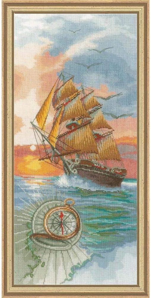 Lanarte Counted Cross Stitch Kit: On a Discovery Travel, NA, 23 x 49cm
