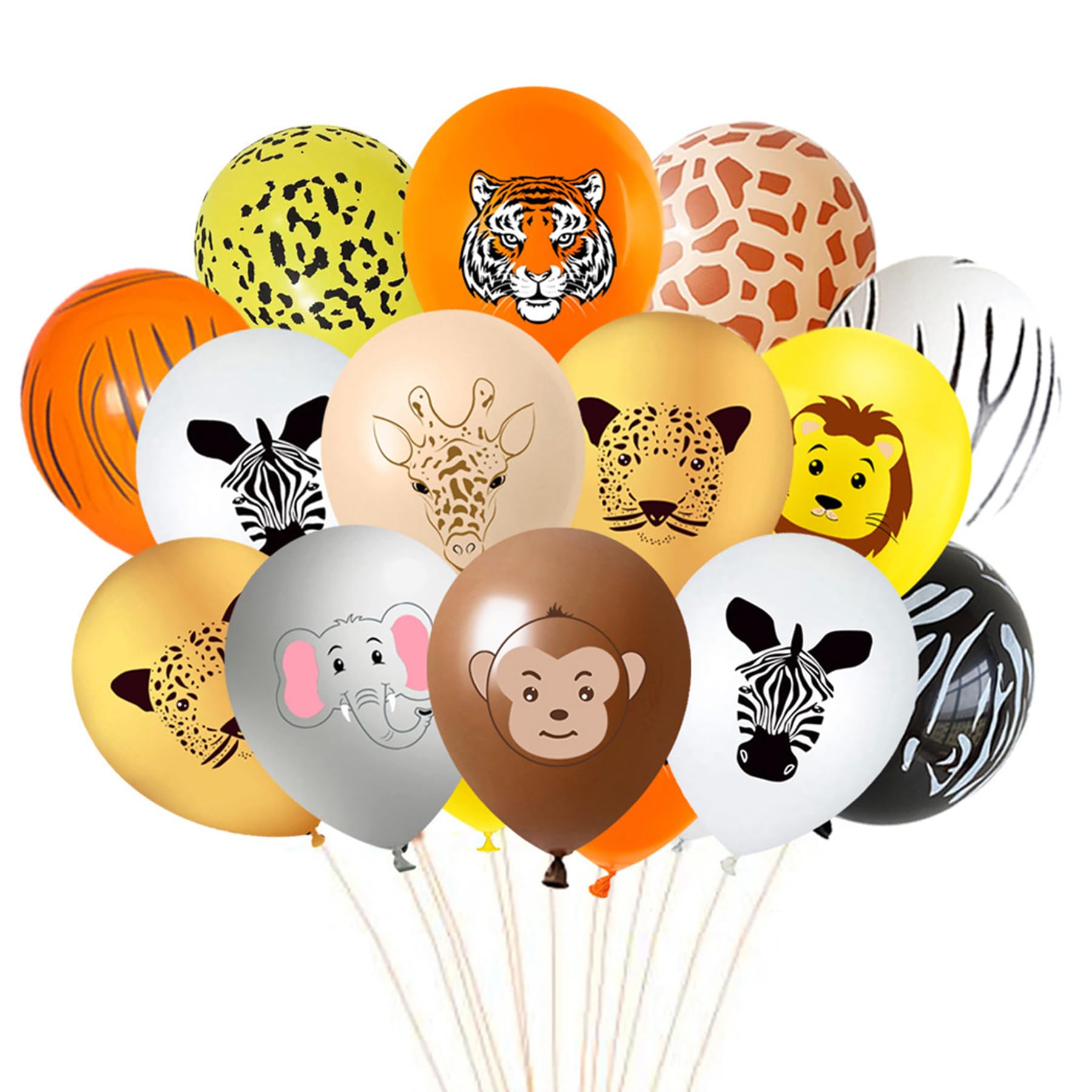 36Pcs Jungle Safari Animal Print Balloons Kit- Safari Party Decorations, Animal Balloons, Jungle Theme Party Decorations Supplies, Animal Kids' Party Balloons, Leopard Print Balloons
