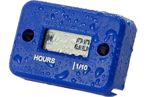 NInE-ROnG Inductive Hours Meter Small Engine Hour Meter,Hour Meter for Lawn Mower,Dirt Bike,Generator,Outboard Engine,Snowblo