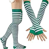 Joyingtwo Over Knee Rainbow Thigh High Socks Cosplay Accessories for Women Fashion Wild Long Striped Leg warmers