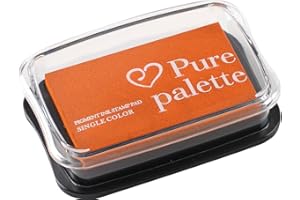 MOYBMG Large Finger Ink Pads for Kids Washable Craft Ink Stamp Pads, DIY for Rubber Stamps, Paper, Scrapbooking, Wood Fabric, Best Gift for Kids (3 x2inch Orang)