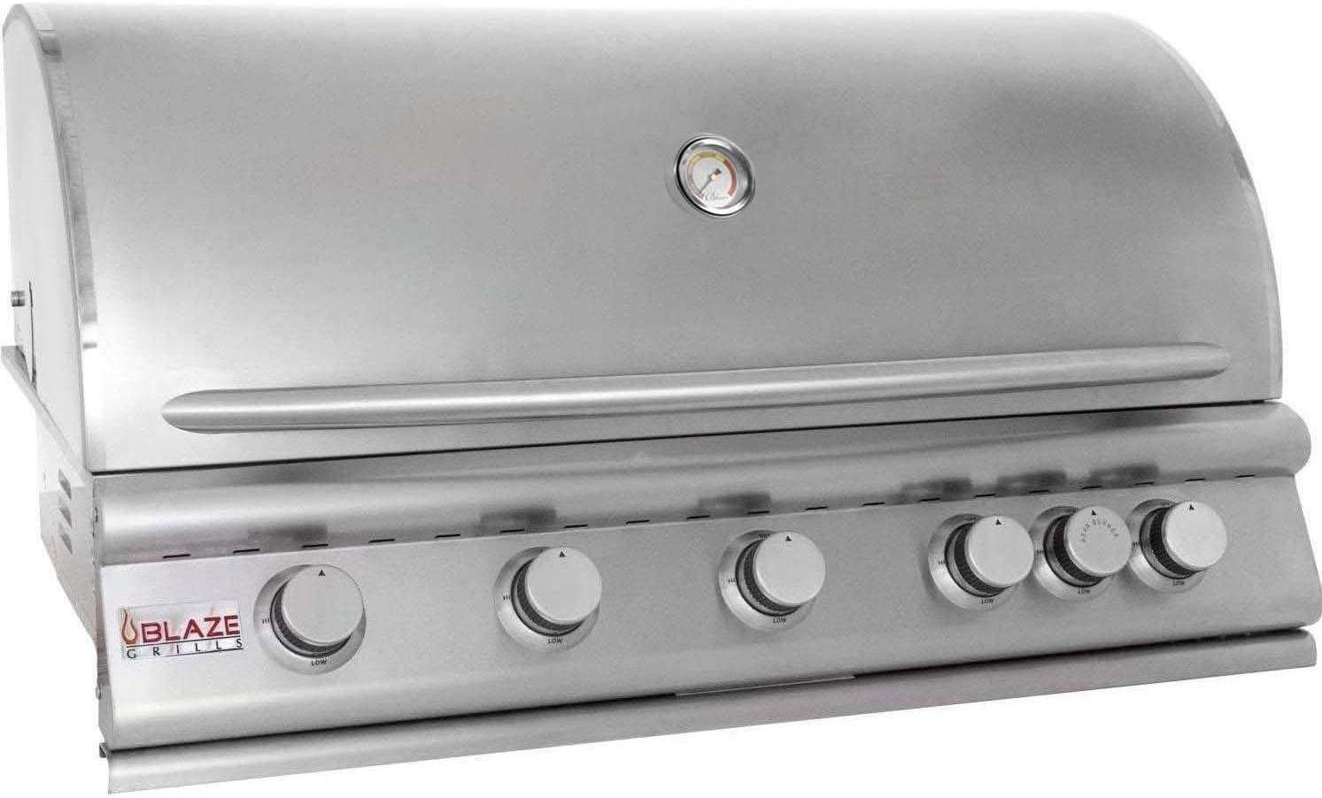 40" 5-Burner Built-In Gas Grill with Rear Infrared Burner Gas Type: Propane