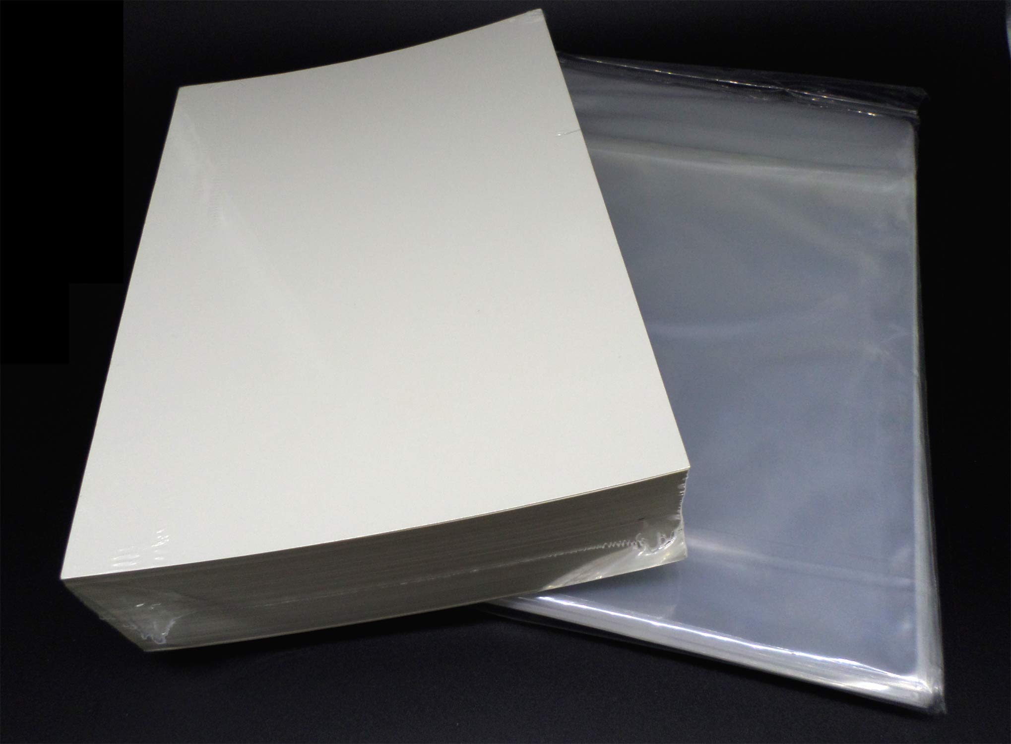 docsmagic.de 100 Silver Size Resealable Comic Bags + Backing Boards - Combo Pack 181 x 266 mm