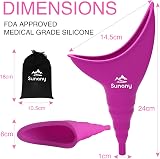 Sunany Female Urination Device Reusable Silicone Urinal Pee Funnel view 4