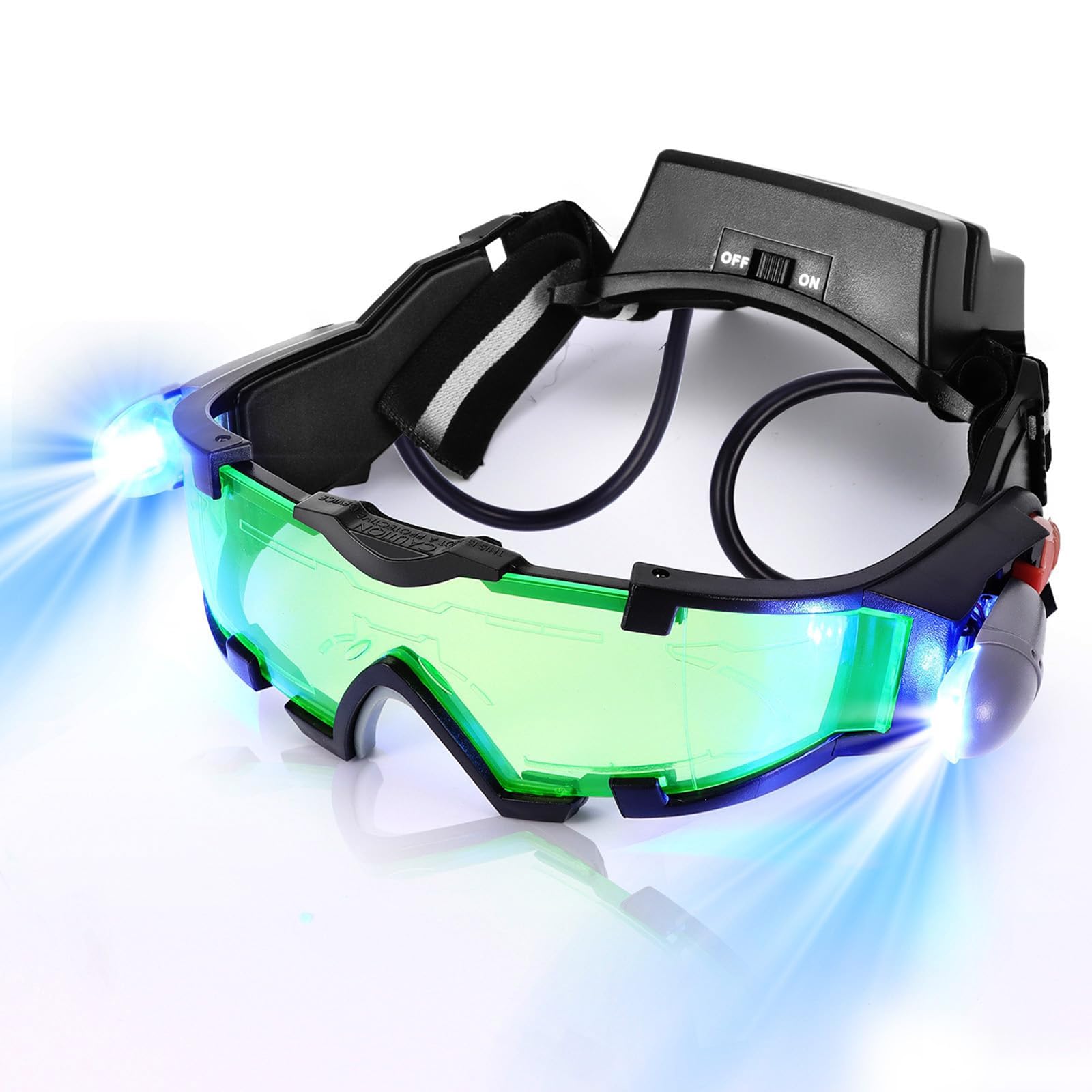 SUNJULY Night Vision Goggles With Flip-Up Light, Spy Glasses for Kids - Racing, Cycling, Skiing, Night Vision Goggles for Boys and Girls