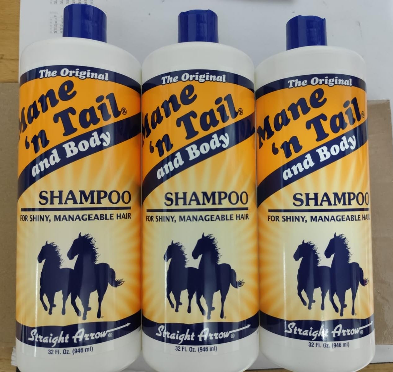 3 x Mane 'n Tail and body for shiny, manageable hair shampoo 946 ml (2,838 litres)