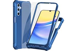 Ailiber for Galaxy A35 Case, Samsung Galaxy A35 5G Cell Phone Case with Screen Protector, Dual Layer Structure Protection, Shockproof Corners TPU Bumper, Slim Rugged Durable Cover for Samsung A35-Blue