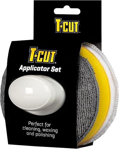 T-Cut Wax Applicator Set with Handle – Microfiber & Foam Pads, Reusable