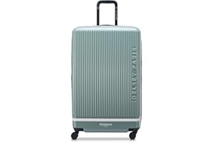 florence by mills Spin Me Away Hardside Expandable Luggage with Spinner Wheels, Sage Green, Checked-Large 29 Inch