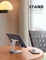 Lamicall Tablet Stand Adjustable Holder Desktop Dock Silver view 2