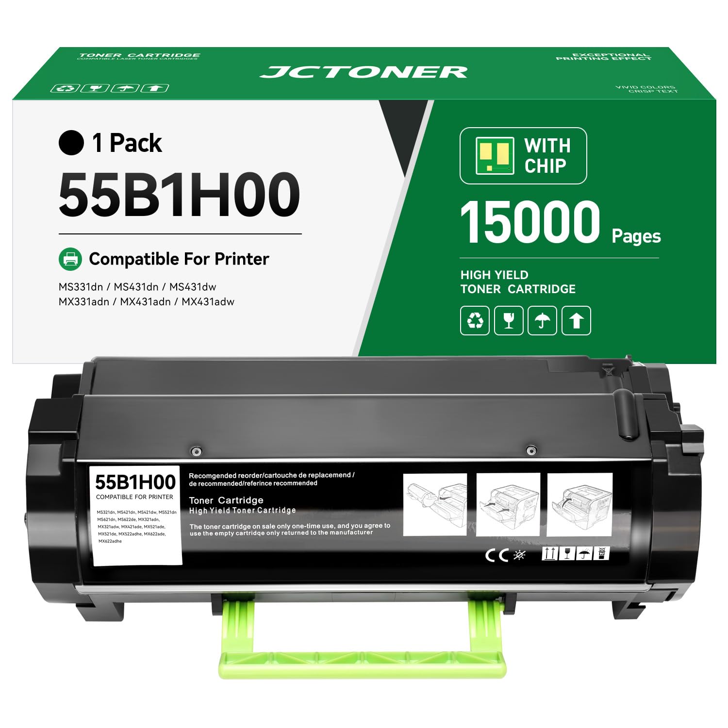 55B1H00 Toner Cartridge Black High Yield with Chip