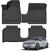 Auxko All Weather Floor Mats Fits for Hyundai IONIQ 5 2022-2024 Limited Only [with Sliding Console] TPE Rubber Liners All Season Guard Odorless Anti-Slip Mats for 1st & 2nd Row