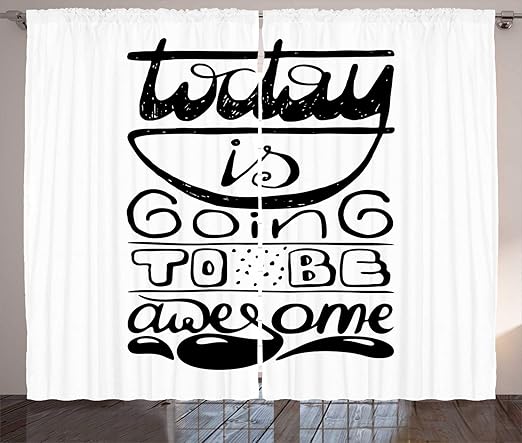 Amazon Com Lunarable Saying Curtains Grungy Calligraphy
