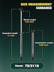 HelloAuto C16-06867 17 inch 70Lb/311N Gas Struts