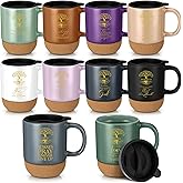 Jingmore 10 Pcs Christian Mugs Bulk Religious Christian Gifts with Bible Verse Coffee Cup 15oz for Women Men Church Member Employee Team Clergy Pastor Valentines(English Tree of Life)