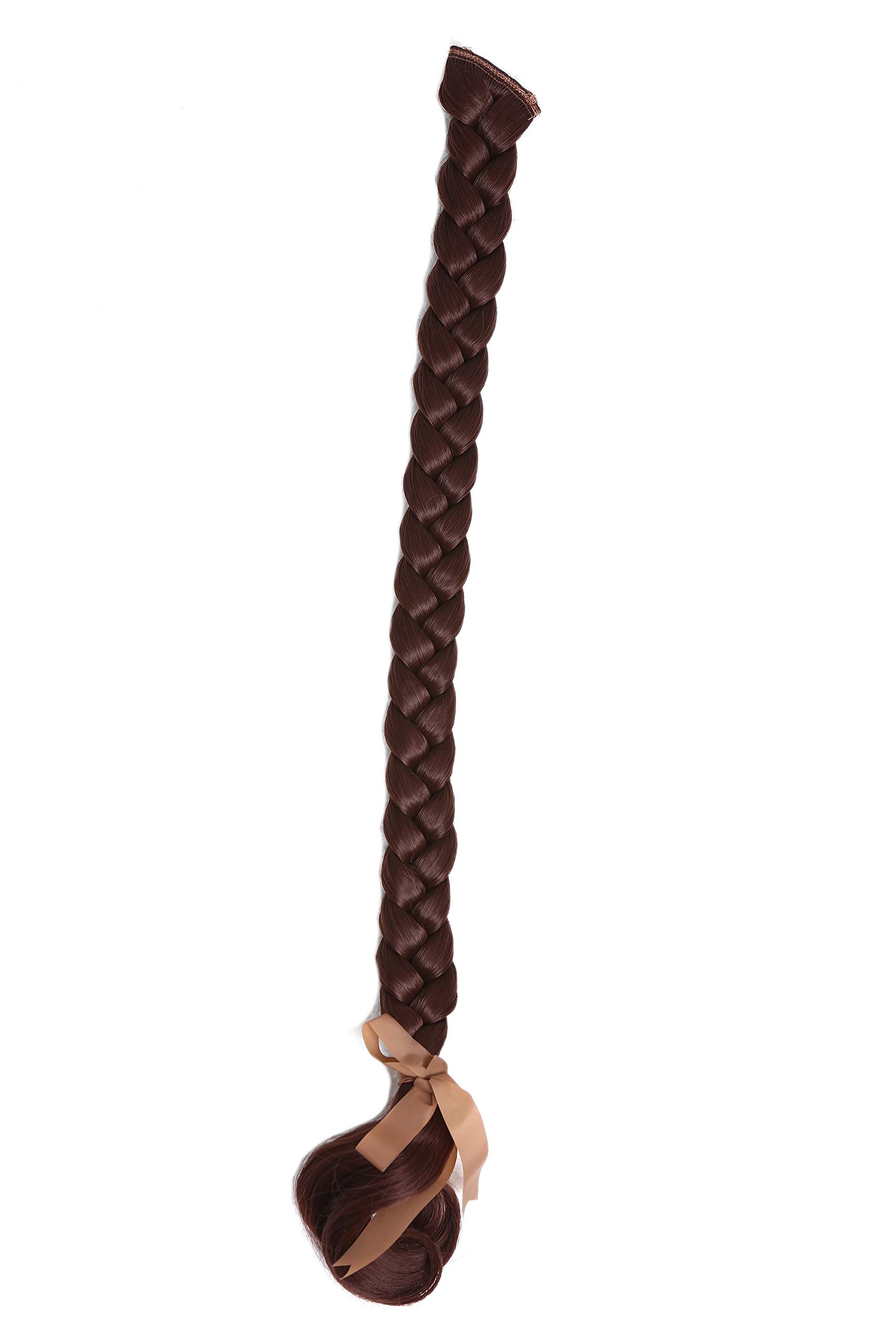 WIG ME UP - SA101-33 Braided Plait Hairpiece plaited Clip-in Hair Extension 20cm mahogany dark auburn