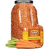 Dried Carrots by Its Delish, 5 lbs Bulk Restaurant Gallon Size Container Jug with Handle | Dehydrated Carrot Dices for Soup V