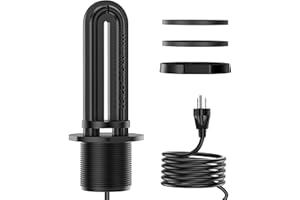 Tiflev 1000W Utility De-Icer Submergible Cast Aluminum Water Tank Heater Compatible with All 1-1/2" Threads Rubbermaid Stock Tanks