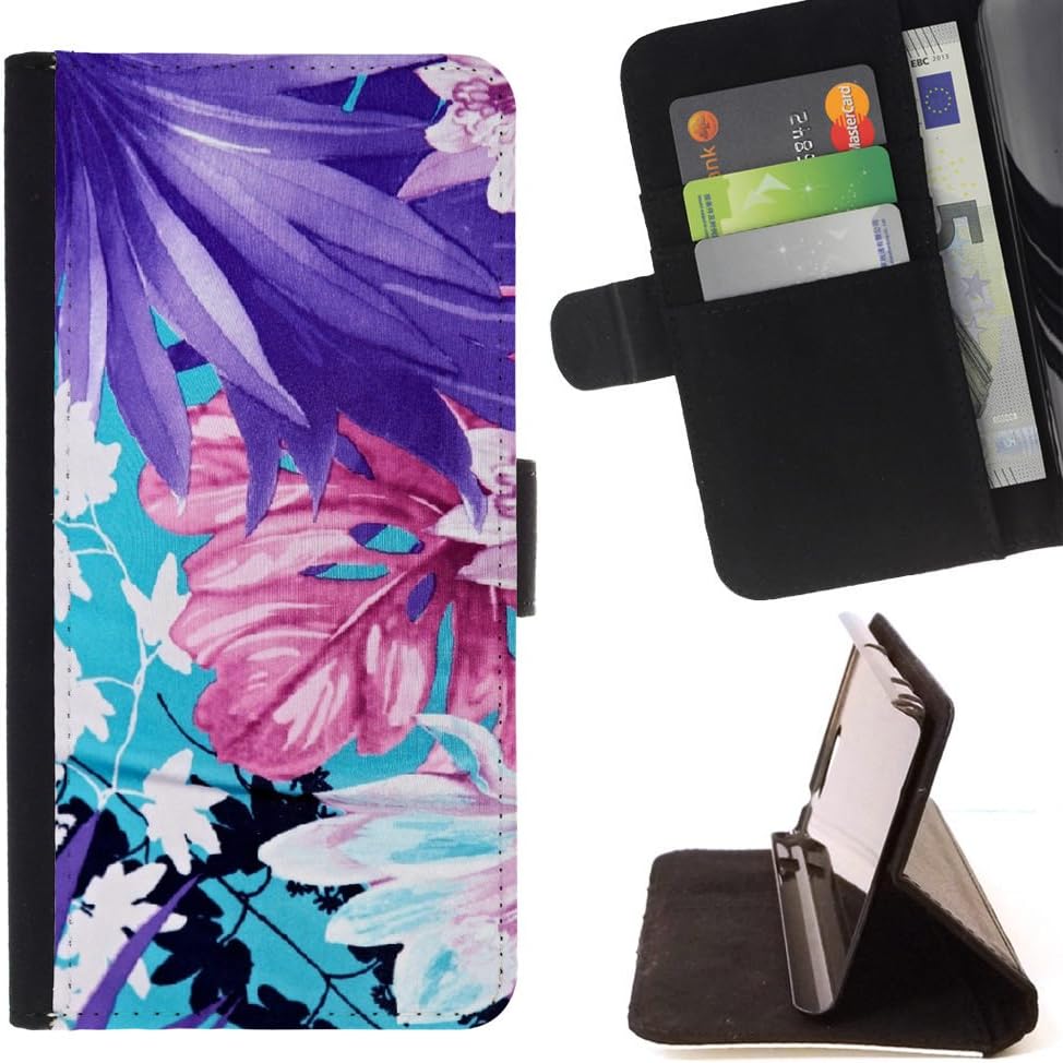 Graphic4You Hawaiian Hawaii Flower Thin Wallet Card Holder Leather Case Cover for Huawei P10 Plus