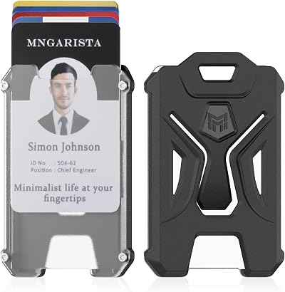 MNGARISTA 2 Pack Heavy Duty Badge Holder Vertical ID Card Holder Clear Window