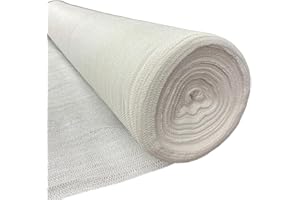 Farm Plastic Supply - White Shade Cloth - 50% - Mesh Fabric for Fence Privacy Screen, Garden Shade, Mesh Fence Screening, Sha