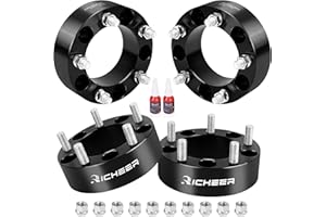 Richeer 5x5.5 Wheel Spacers for 2012-2018 Ram 1500, 4PCS 2 inch 5x139.7mm Forged Wheel Spacers, Center Bore 108mm with Studs M14X1.5 for Ram 1500