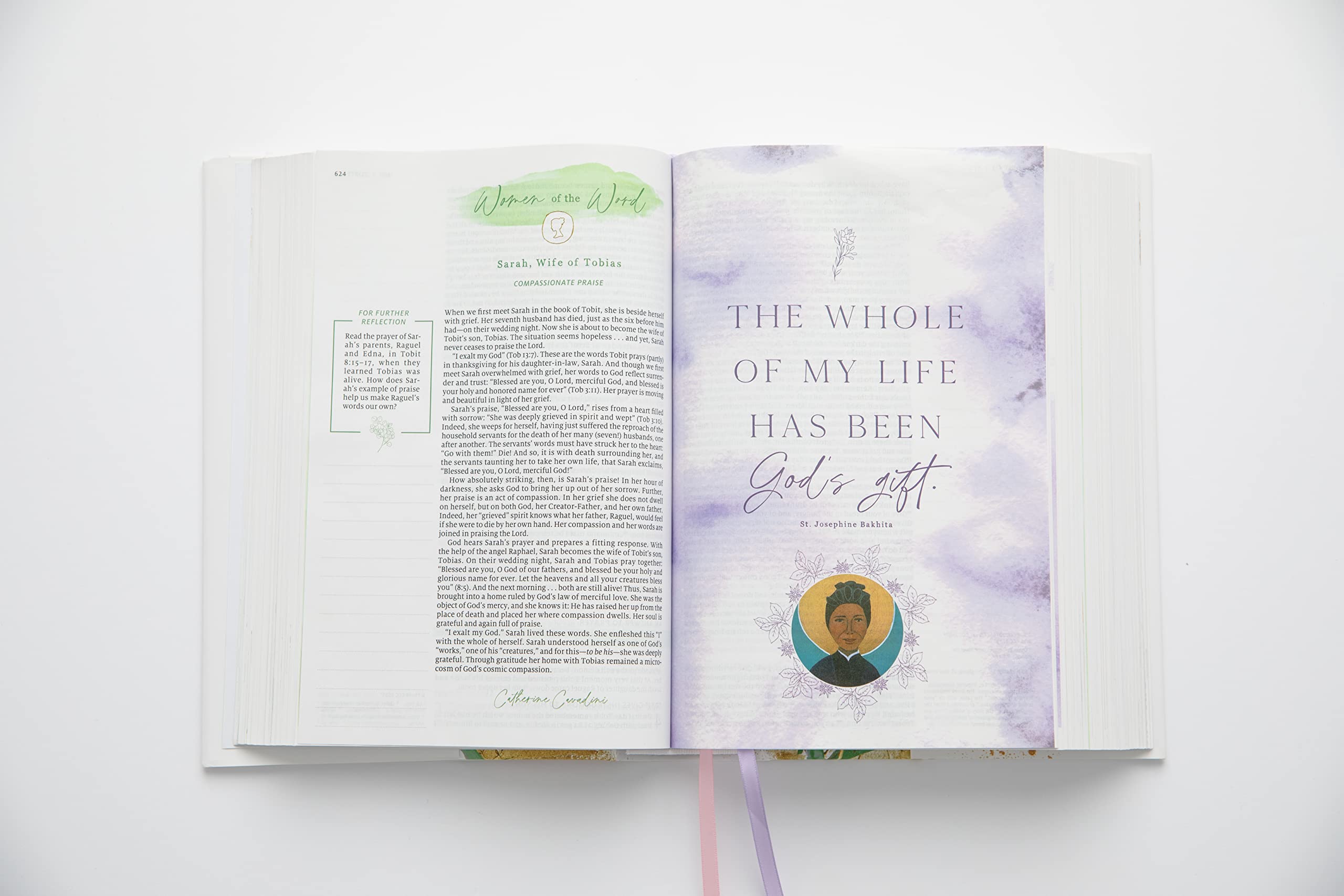 Living the Word Catholic Women's Study Bible RSV2CE: Full-Color, Single Column Hardcover with Wide Margins, Journal and Note-Taking Space, Full-Color Features Saints Quotes and Cross-References