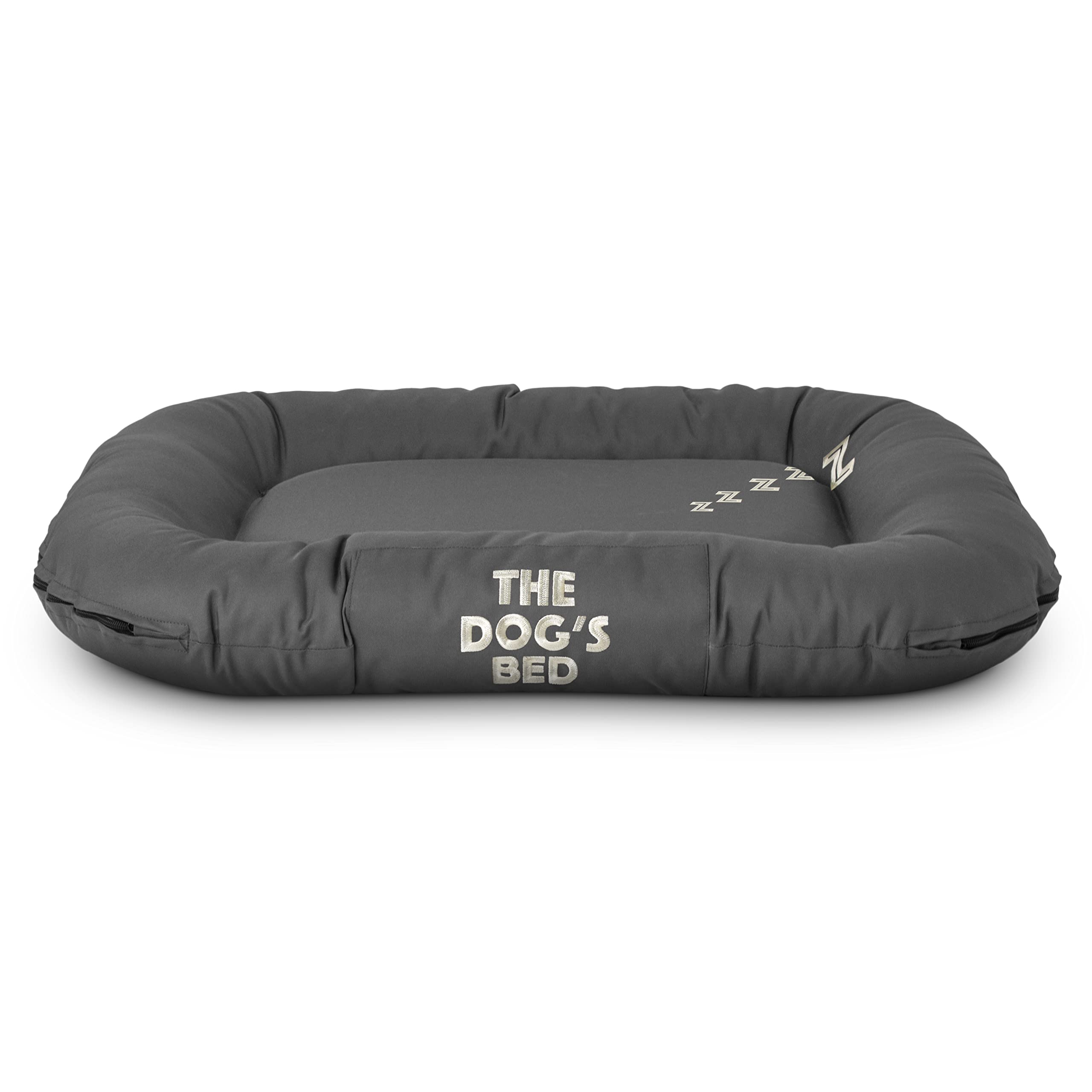 The Dog’s Bed Replacement Outer Cover, Oxford Fabric, Grey, Medium