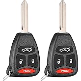 2PCS Key Fob Replacement Fits for Chrysler 300 Magnum 2005 2006 2007 Aspen 2005-2009 Charger 2006-2007 Durango 2006-2009 Jeep Commander 2006-2007 Grand Cherokee 2005-2007 Keyless Entry Remote KOBDT04A