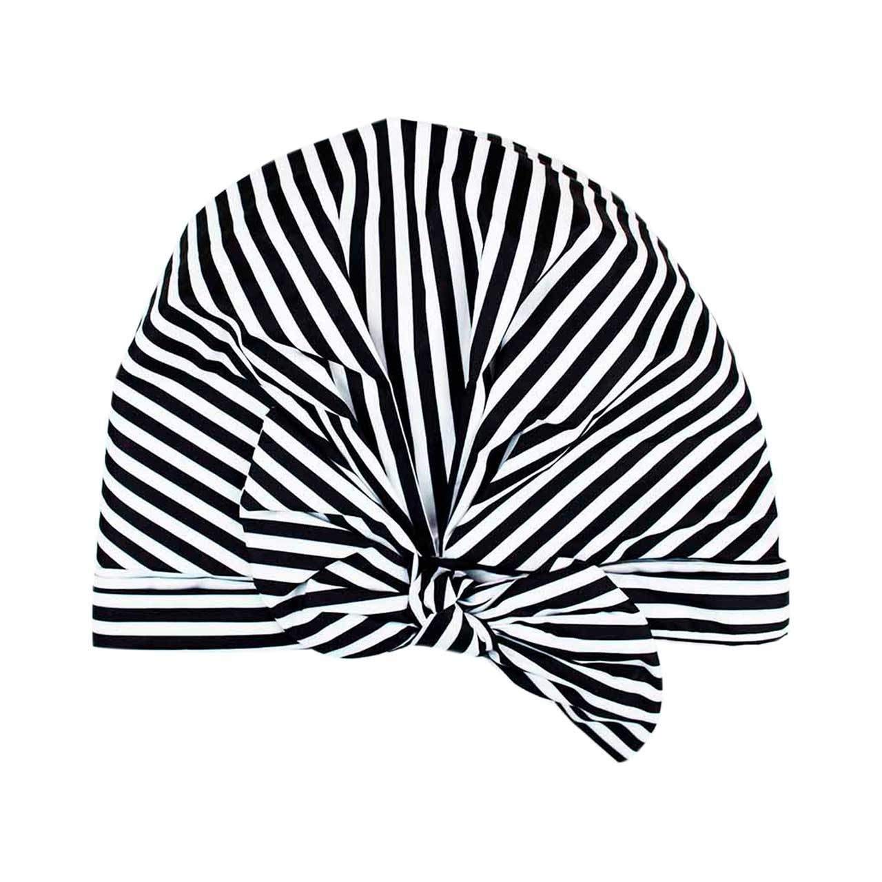 Kitsch Luxury Shower Cap for Women - Waterproof, Reusable Shower Caps (Black and White Stripe) : Beauty