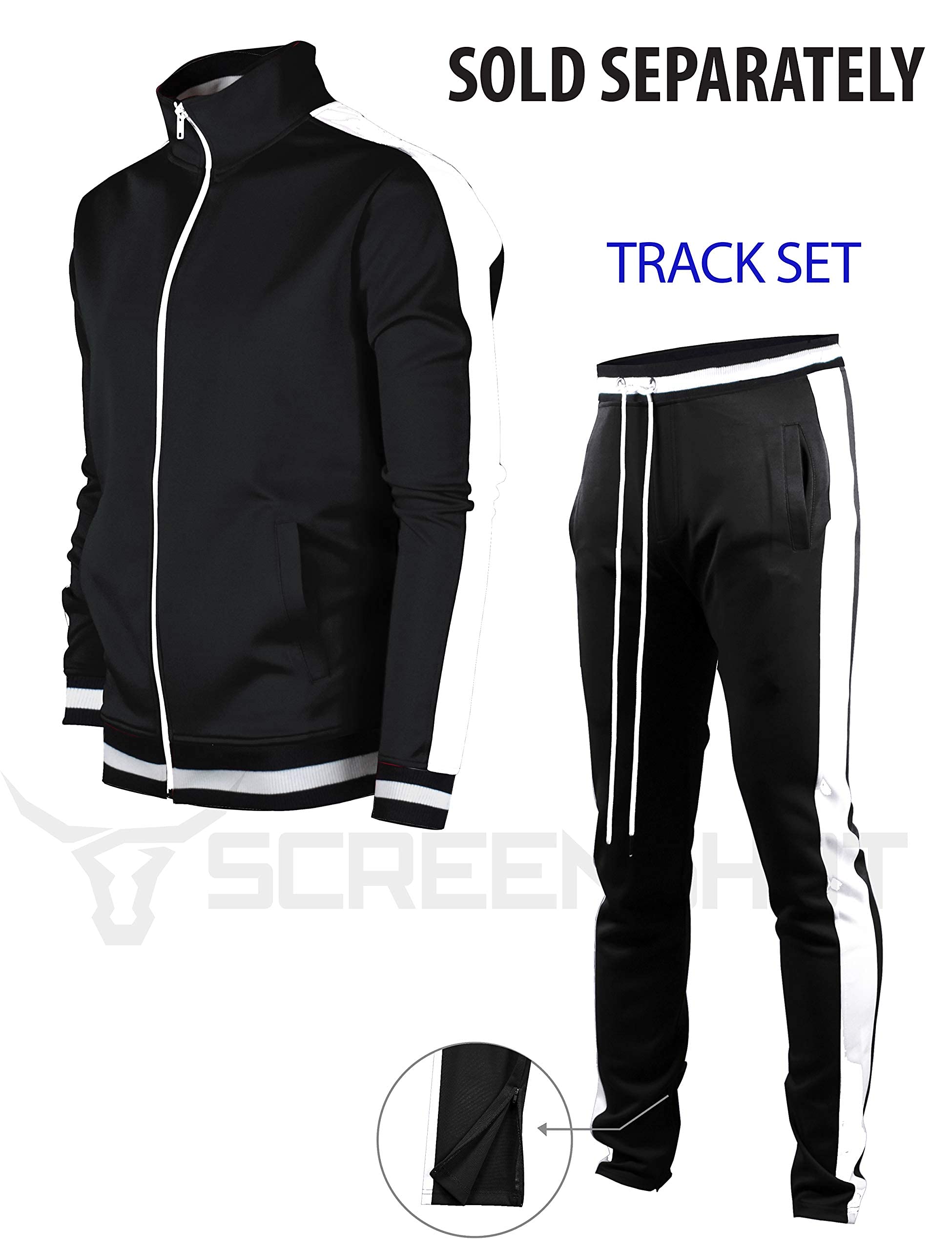 SCREENSHOT Track Pants S41700 Mens Premium Slim Fit Athletic Fitness Fashion Urban Lifestyle Streetwear Bottoms