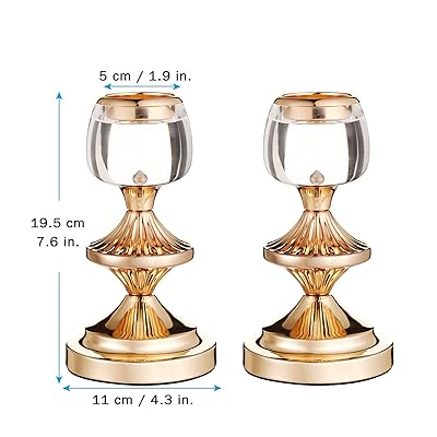 Buy Enjinkail Gold Candles Holder For Table Centerpiece Tall Large Tealight Candle Holder Set Of 2 For Wedding Centerpieces Party Decorations Online In Poland B08tr7zr7c