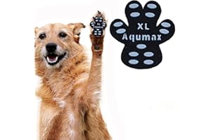 Aqumax Dog Paw Protector Anti-Slip Pads,Toe Grips for Senior Dogs,Paw Grips Traction Pads for Slippery Hardwood Floors,Essentials for Senior Dogs,12 Sets (48 pcs) XL Black