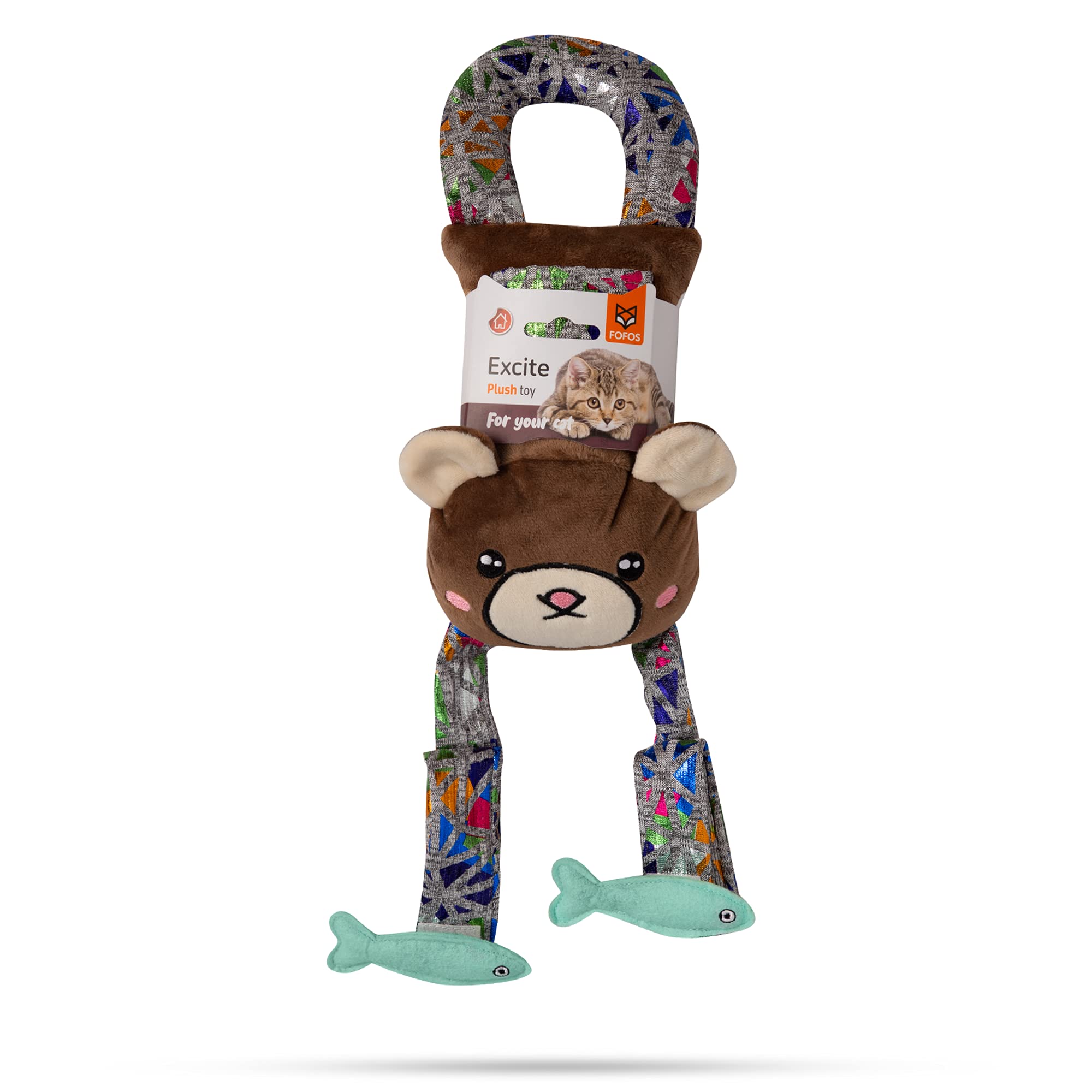 BarkButler FOFOS Meow Door Hanger Bear Cat Toy