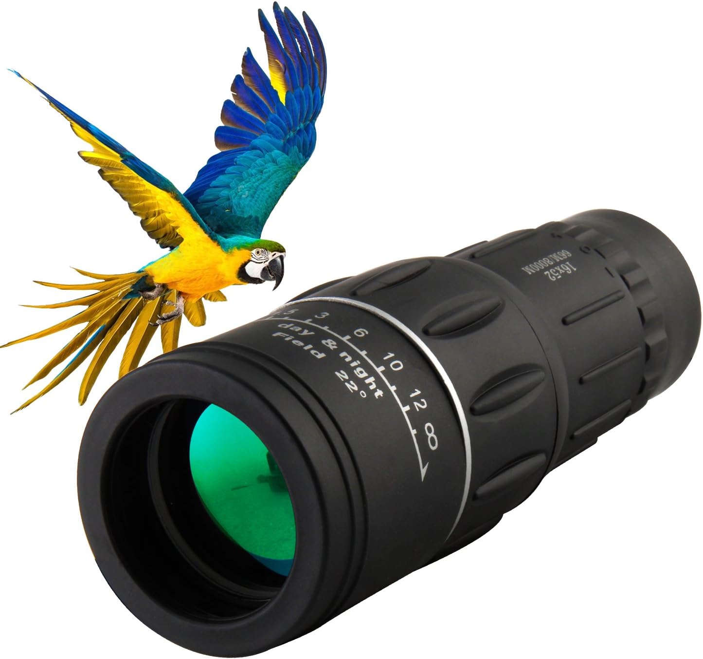 Kictero Monocular Scope, Dual Focus Monocular Telescope Night Vision, Optics Zoom Monocular Scope for Adults / Kids Bird Watching, Concert, Hunting, Surveillance