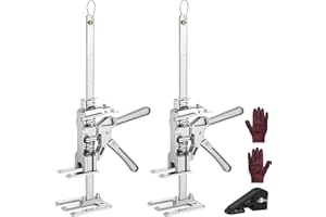 FLYGENERAL Labor Saving Arm,Extended Version Hand Lifting Jack Tool, Multi Function Height Ajustment Lifting Tool with 880 lb Load-Bearing, Stainiess Steel Lifting Jack Handle for Installing Doors (2PCS)