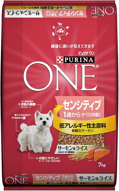 Amazon ピュリナワンドッグ センシティブ1歳から サーモン ライス 犬用 7kg ピュリナ ワン ドッグフード 通販