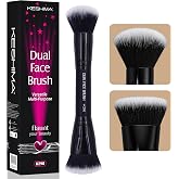 Keshima Dual-Ended Blush, Bronzer &amp; Contour Brush - Liquid &amp; Powder (Black) | Dense liquid end and fluffy powder end. Multi-purpose, blend and buff blush, bronzer, and contour for an airbrushed finish
