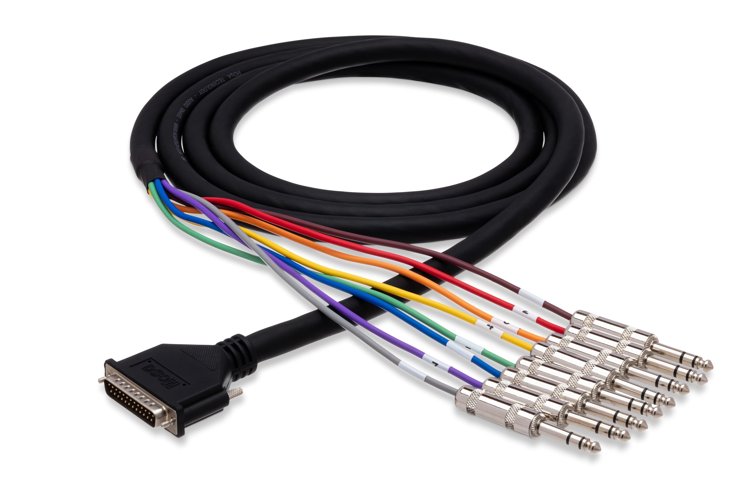 HosaTech DTP-802 2m DB25 to 1/4 inch TRS Balanced Snake Cable