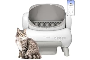 Neakasa M1 Lite Open-Top Self Cleaning Cat Litter Box, Automatic Cat Litter Box with APP Control, Safety Protection, 1 Roll Waste Bag