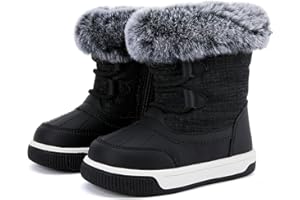 BMCiTYBM Toddler Boy Girl Snow Boots Waterproof Winter Warm Shoes Baby High Top Nonslip Lightweight Outdoor Sneakers for Cold Weather (Infant/Toddler)
