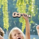 Toddmomy Wooden Ukulele Toy for Kids, 10 Inch Educational Musical Instrument view 8