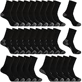 EverKnits 30 Pairs of Thin Crew Socks for Men & Women - Breathable Casual Socks in Bulk Wholesale Value Classical Pack